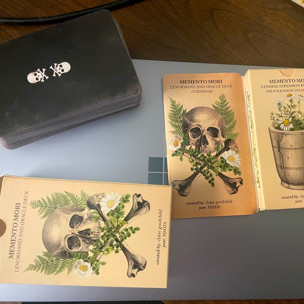 MEMENTO MORI Lenormand / Oracle Deck AND FOLK MAGIC Expansion Pack 2